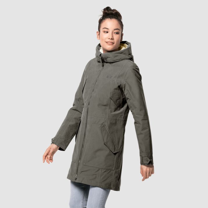 Parka Jack Wolfskin Rocky Point Mujer Verdes Oscuro Mexico-5872419